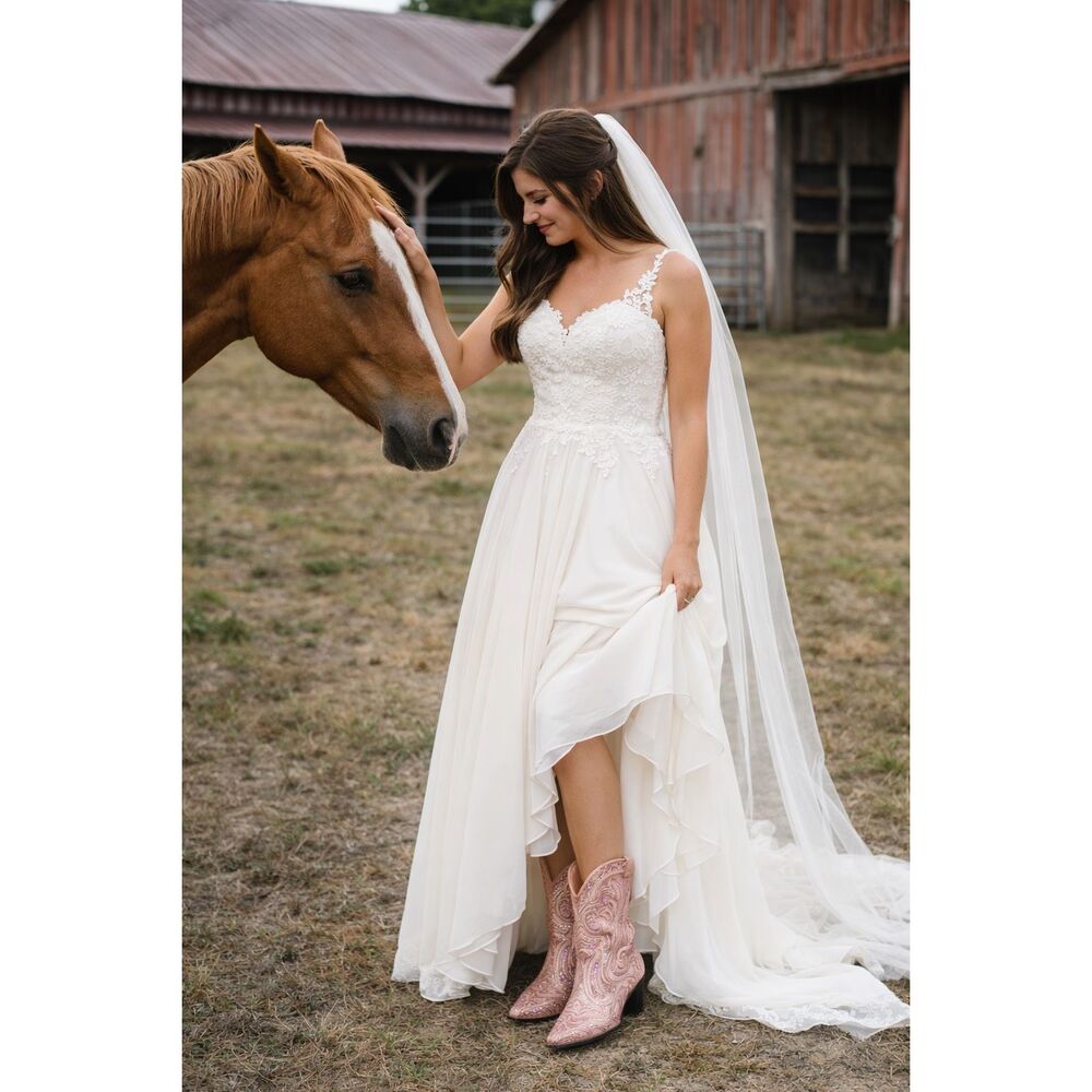 Helen’s Heart Pink Sequin Western Boots Size 8 Pointed Toe Mid Calf Heeled NWT